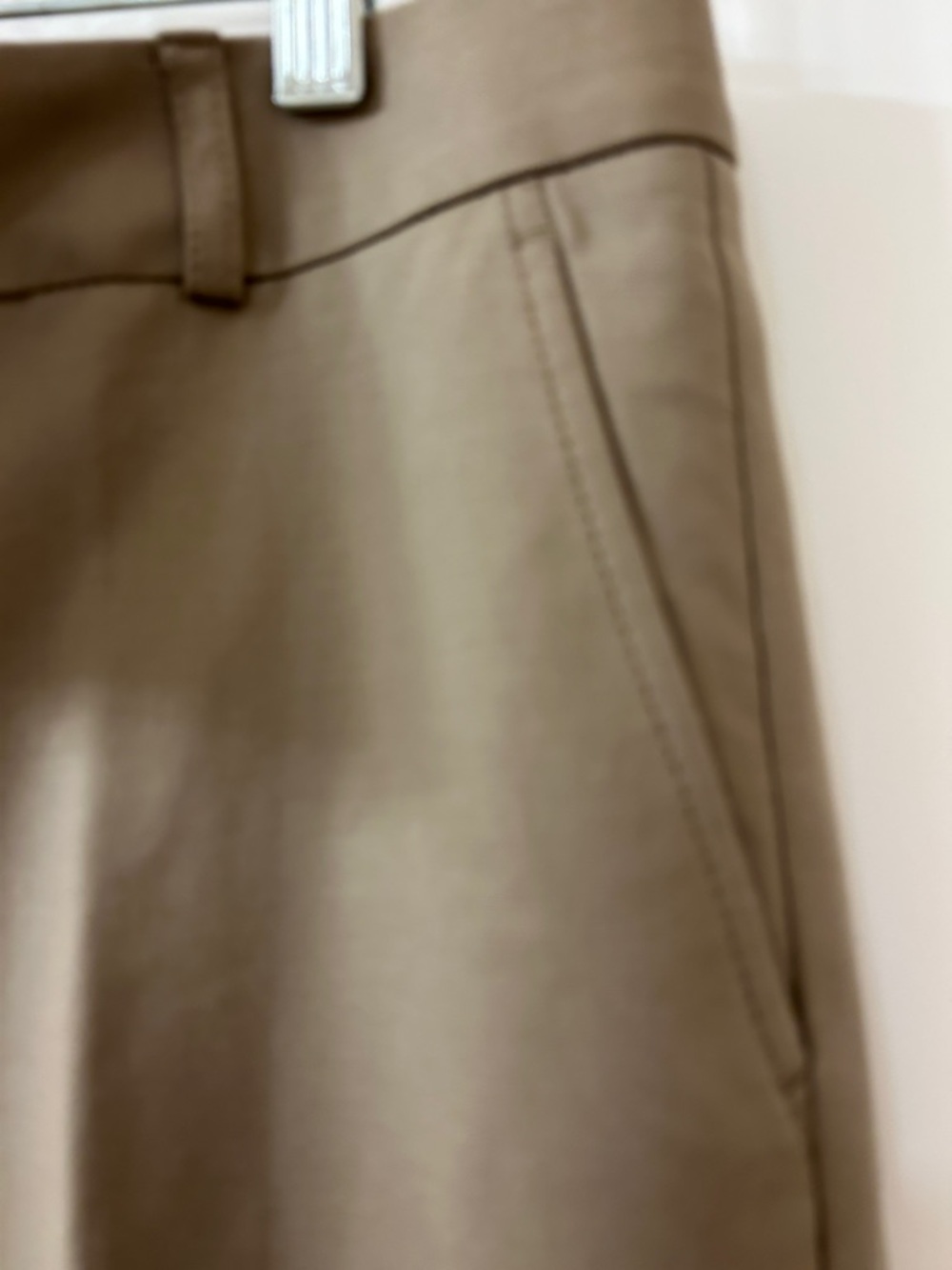 Tailored Women’s Dress Pants in Khaki Brown - Picture 2 of 4